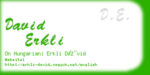 david erkli business card